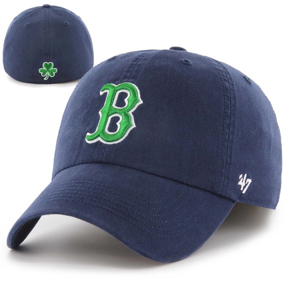 BNWT BOSTON RED SOX FITTED SHAMROCK ☘️ HAT CAP BY ‘47 BRAND - SIZE LARGE